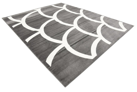 Gray 8' x 10' Metro Rectangle Area Rug 100% Polypropylene Abstract Modern Easy Clean Carpet for Living Room, Dining, Bedrooms for Sale at Rug Engine