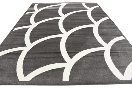 Gray 8' x 10' Metro Rectangle Area Rug 100% Polypropylene Abstract Modern Easy Clean Carpet for Living Room, Dining, Bedrooms for Sale at Rug Engine