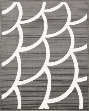 Gray 8' x 10' Metro Rectangle Area Rug 100% Polypropylene Abstract Modern Easy Clean Carpet for Living Room, Dining, Bedrooms for Sale at Rug Engine