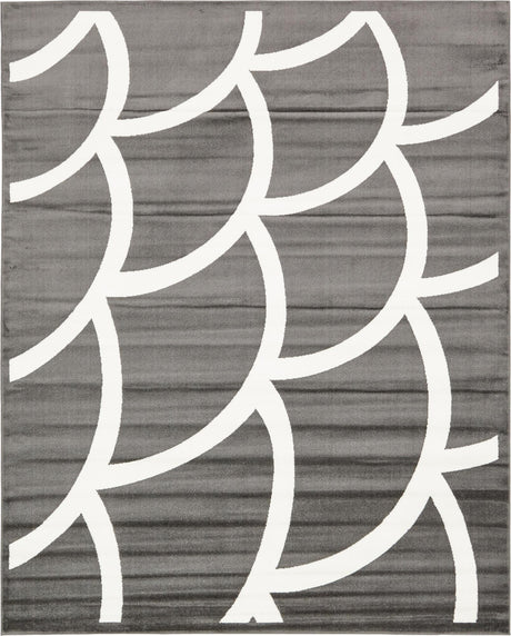 Gray 8' x 10' Metro Rectangle Area Rug 100% Polypropylene Abstract Modern Easy Clean Carpet for Living Room, Dining, Bedrooms for Sale at Rug Engine