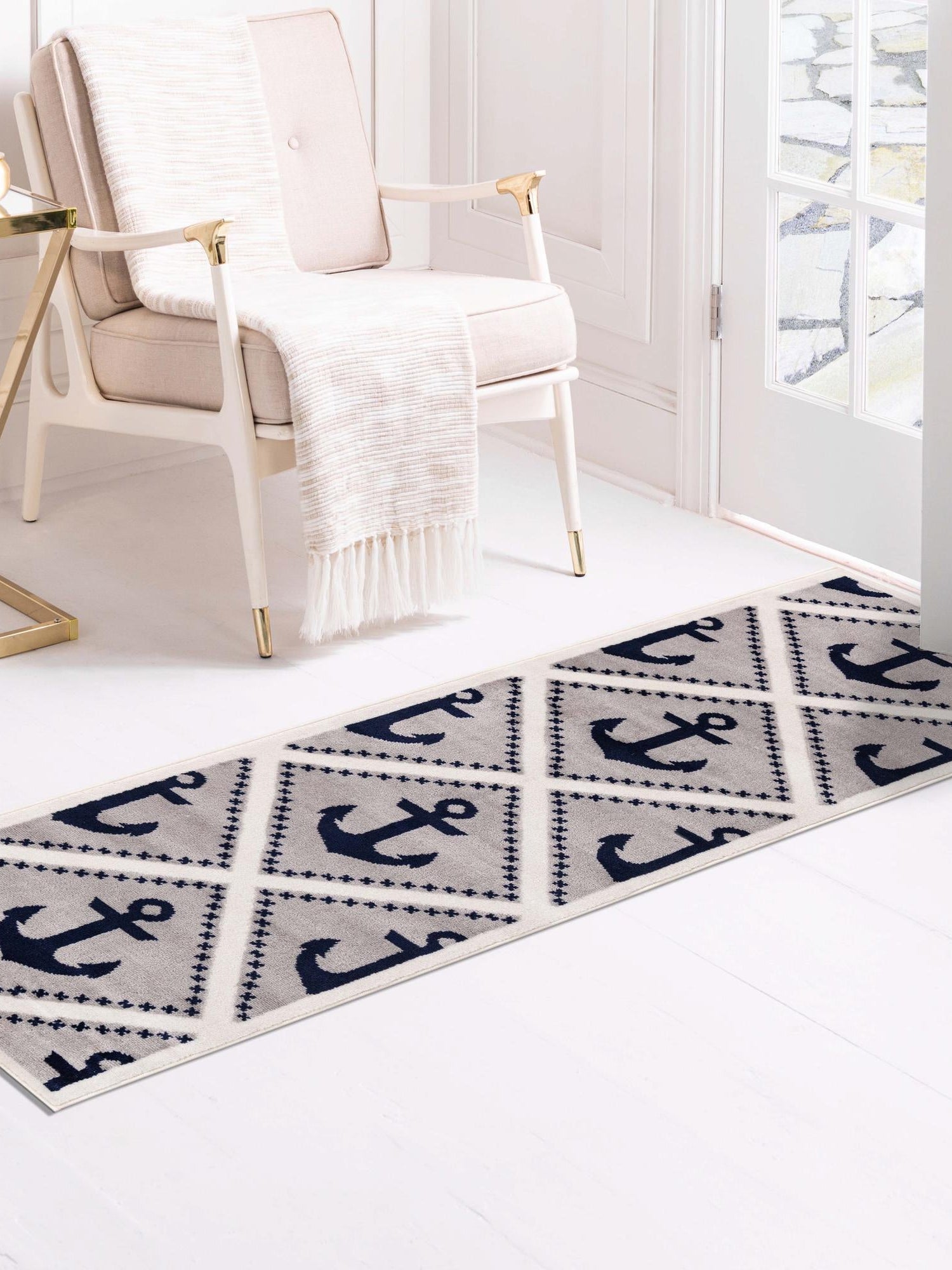 Gray 2' 7 x 12' 6 Metro Runner Area Rug 100% Polypropylene Abstract Modern Easy Clean Carpet for Living Room, Dining, Bedrooms for Sale at Rug Engine