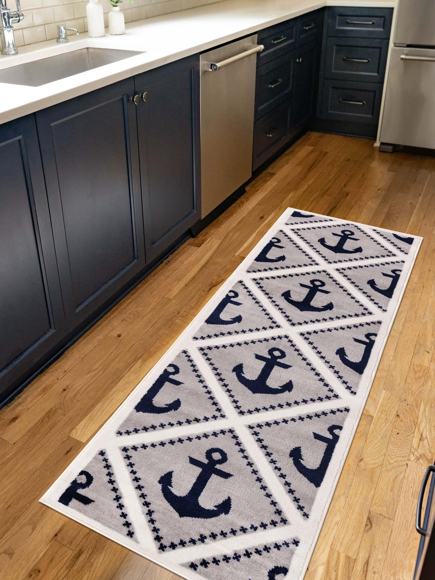Gray 2' 7 x 12' 6 Metro Runner Area Rug 100% Polypropylene Abstract Modern Easy Clean Carpet for Living Room, Dining, Bedrooms for Sale at Rug Engine