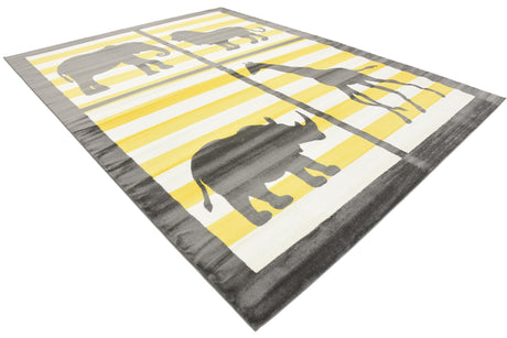 Gray 9' x 12' 2 Metro Rectangle Area Rug 100% Polypropylene Abstract Modern Easy Clean Carpet for Living Room, Dining, Bedrooms for Sale at Rug Engine