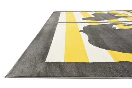Gray 9' x 12' 2 Metro Rectangle Area Rug 100% Polypropylene Abstract Modern Easy Clean Carpet for Living Room, Dining, Bedrooms for Sale at Rug Engine