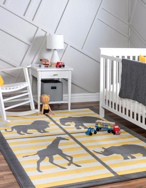 Gray 8' x 10' Metro Rectangle Area Rug 100% Polypropylene Abstract Modern Easy Clean Carpet for Living Room, Dining, Bedrooms for Sale at Rug Engine