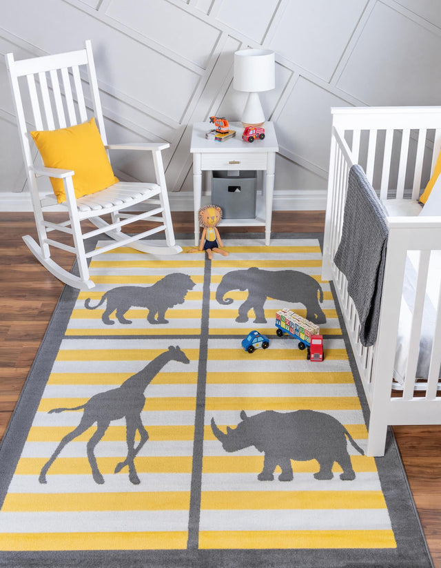 Gray 9' x 12' 2 Metro Rectangle Area Rug 100% Polypropylene Abstract Modern Easy Clean Carpet for Living Room, Dining, Bedrooms for Sale at Rug Engine