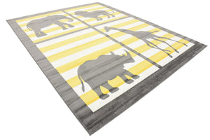 Gray 8' x 10' Metro Rectangle Area Rug 100% Polypropylene Abstract Modern Easy Clean Carpet for Living Room, Dining, Bedrooms for Sale at Rug Engine