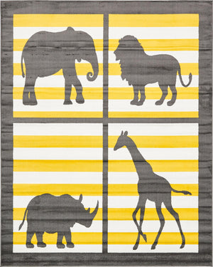 Gray 8' x 10' Metro Rectangle Area Rug 100% Polypropylene Abstract Modern Easy Clean Carpet for Living Room, Dining, Bedrooms for Sale at Rug Engine