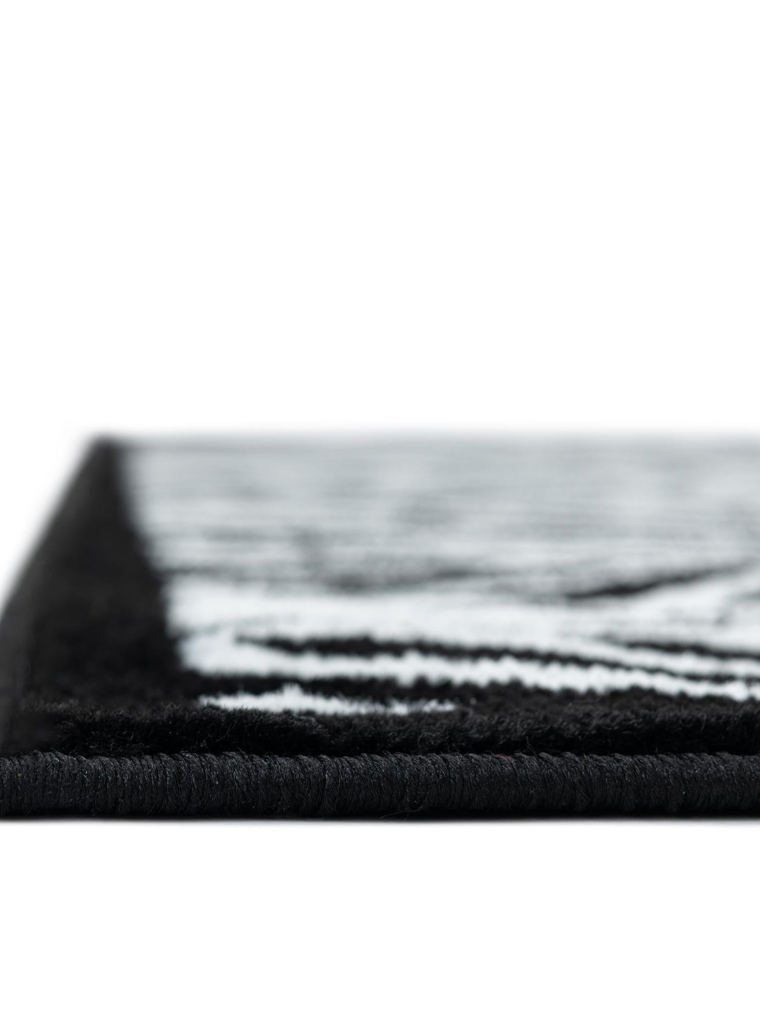Black 2' x 13' Metro Runner Area Rug 100% Polypropylene Abstract Modern Easy Clean Carpet for Living Room, Dining, Bedrooms for Sale at Rug Engine