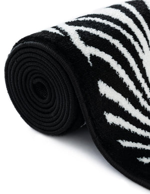 Black 2' x 6' 7 Metro Runner Area Rug 100% Polypropylene Abstract Modern Easy Clean Carpet for Living Room, Dining, Bedrooms for Sale at Rug Engine