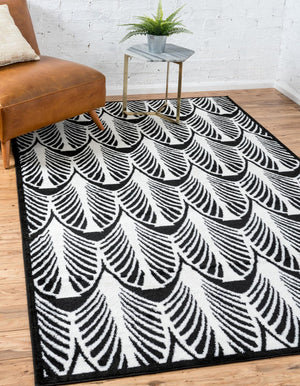 Black 9' x 12' Metro Rectangle Area Rug 100% Polypropylene Abstract Modern Easy Clean Carpet for Living Room, Dining, Bedrooms for Sale at Rug Engine
