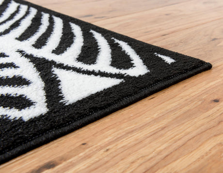 Black 9' x 12' Metro Rectangle Area Rug 100% Polypropylene Abstract Modern Easy Clean Carpet for Living Room, Dining, Bedrooms for Sale at Rug Engine