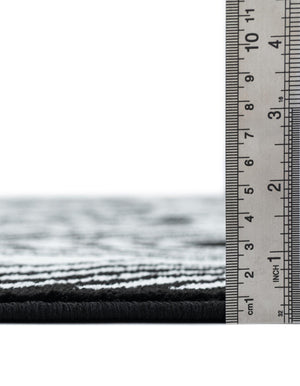 Black 4' x 6' 4 Metro Rectangle Area Rug 100% Polypropylene Abstract Modern Easy Clean Carpet for Living Room, Dining, Bedrooms for Sale at Rug Engine