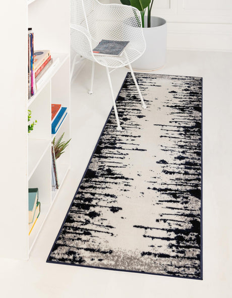 Ivory 2' x 6' 9 Metro Runner Area Rug 100% Polypropylene Abstract Modern Easy Clean Carpet for Living Room, Dining, Bedrooms for Sale at Rug Engine