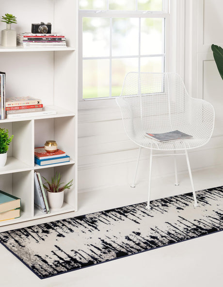 Ivory 2' x 6' 9 Metro Runner Area Rug 100% Polypropylene Abstract Modern Easy Clean Carpet for Living Room, Dining, Bedrooms for Sale at Rug Engine