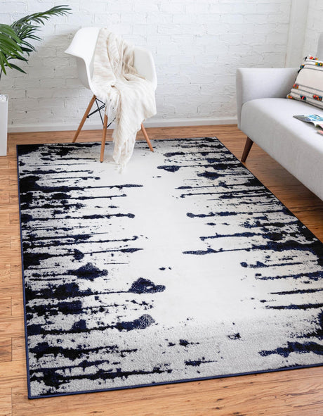 Ivory 4' 1 x 6' 1 Metro Rectangle Area Rug 100% Polypropylene Abstract Modern Easy Clean Carpet for Living Room, Dining, Bedrooms for Sale at Rug Engine