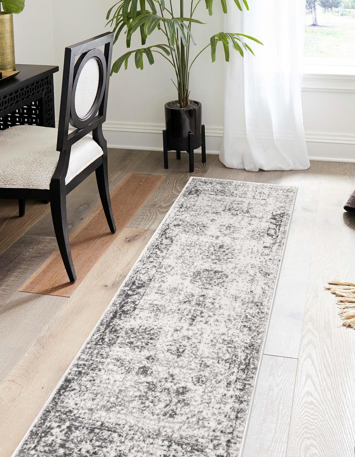 Gray 2' x 4' 1 Sofia Runner Area Rug Durable Easy Clean Stain Resistant Unique Carpet for Affordable Interior Home Design for Sale at Rug Engine