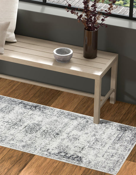 Gray 2' x 5' 1 Sofia Runner Area Rug Durable Easy Clean Stain Resistant Unique Carpet for Affordable Interior Home Design for Sale at Rug Engine