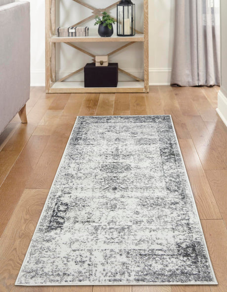 Gray 2' x 5' 1 Sofia Runner Area Rug Durable Easy Clean Stain Resistant Unique Carpet for Affordable Interior Home Design for Sale at Rug Engine