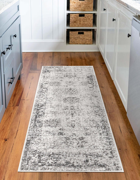 Gray 2' x 5' 1 Sofia Runner Area Rug Durable Easy Clean Stain Resistant Unique Carpet for Affordable Interior Home Design for Sale at Rug Engine