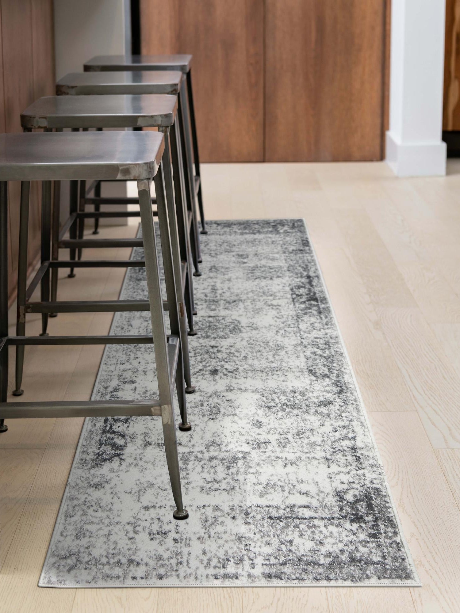 Gray 2' x 4' 1 Sofia Runner Area Rug Durable Easy Clean Stain Resistant Unique Carpet for Affordable Interior Home Design for Sale at Rug Engine