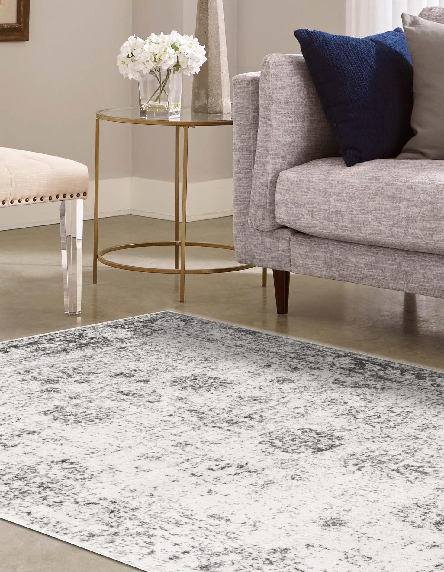 Gray 7' 10 x 10' Sofia Rectangle Area Rug Discounted Clearance Final Sale