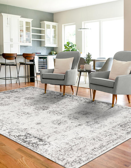 Gray 7' 1 x 10' Sofia Rectangle Area Rug Discounted Clearance Final Sale