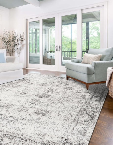 Gray 10' x 14' 1 Sofia Rectangle Area Rug Durable Easy Clean Stain Resistant Unique Carpet for Affordable Interior Home Design for Sale at Rug Engine