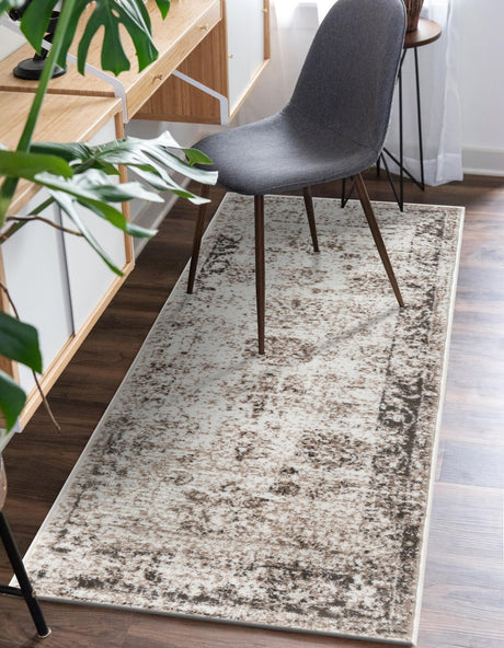 Beige 2' 7 x 12' Sofia Runner Area Rug Durable Easy Clean Stain Resistant Unique Carpet for Affordable Interior Home Design for Sale at Rug Engine