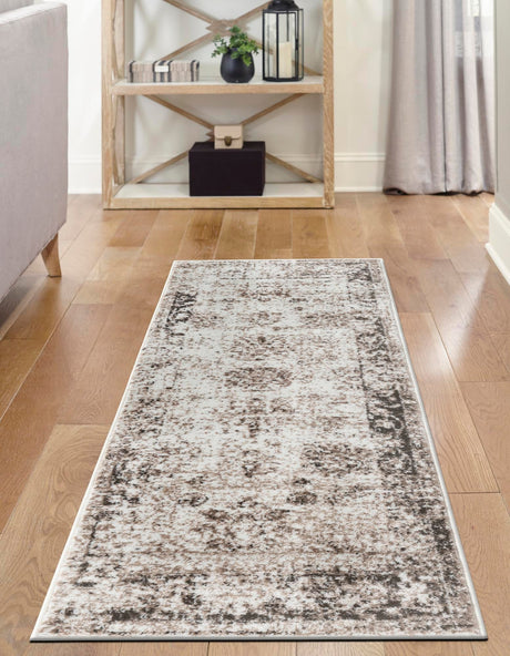 Beige 2' x 5' 1 Sofia Runner Area Rug Durable Easy Clean Stain Resistant Unique Carpet for Affordable Interior Home Design for Sale at Rug Engine