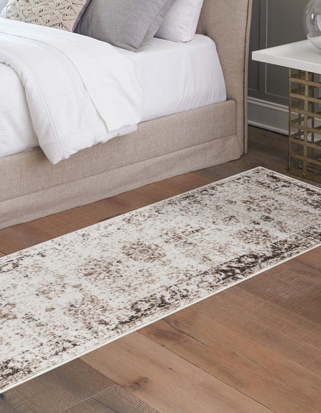 Beige 2' x 9' 10 Sofia Runner Area Rug Durable Easy Clean Stain Resistant Unique Carpet for Affordable Interior Home Design for Sale at Rug Engine