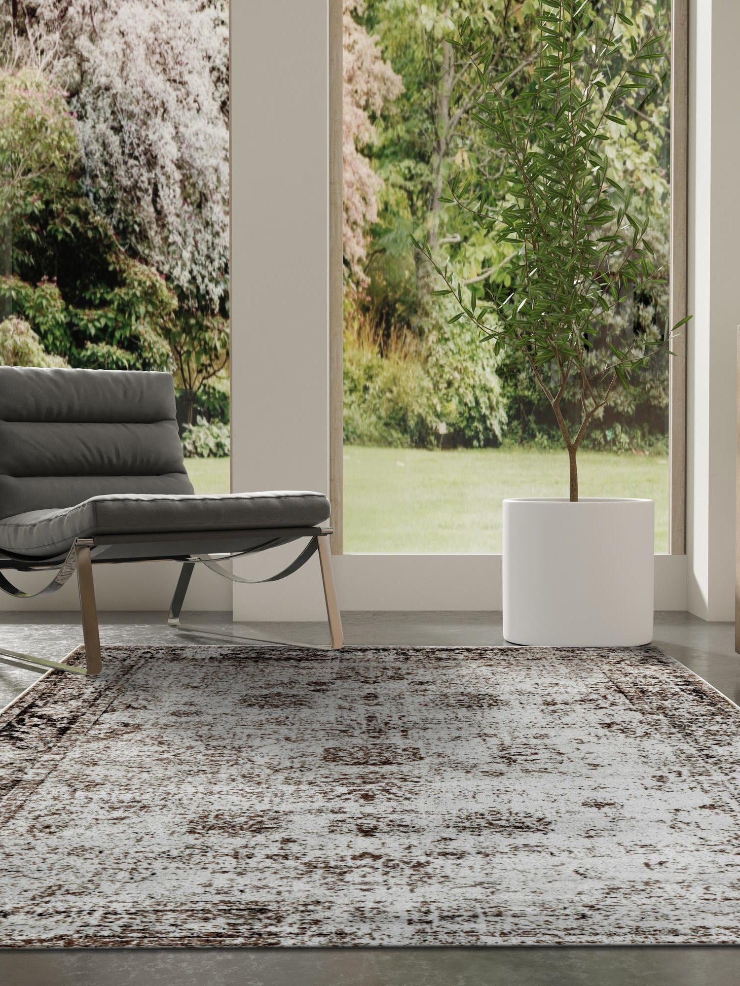 Beige 4' 1 x 6' 1 Sofia Rectangle Area Rug Durable Easy Clean Stain Resistant Unique Carpet for Affordable Interior Home Design for Sale at Rug Engine