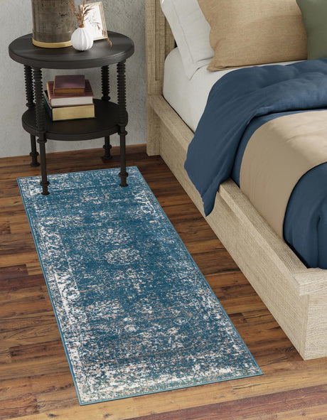 Blue 2' x 10' Sofia Runner Rug