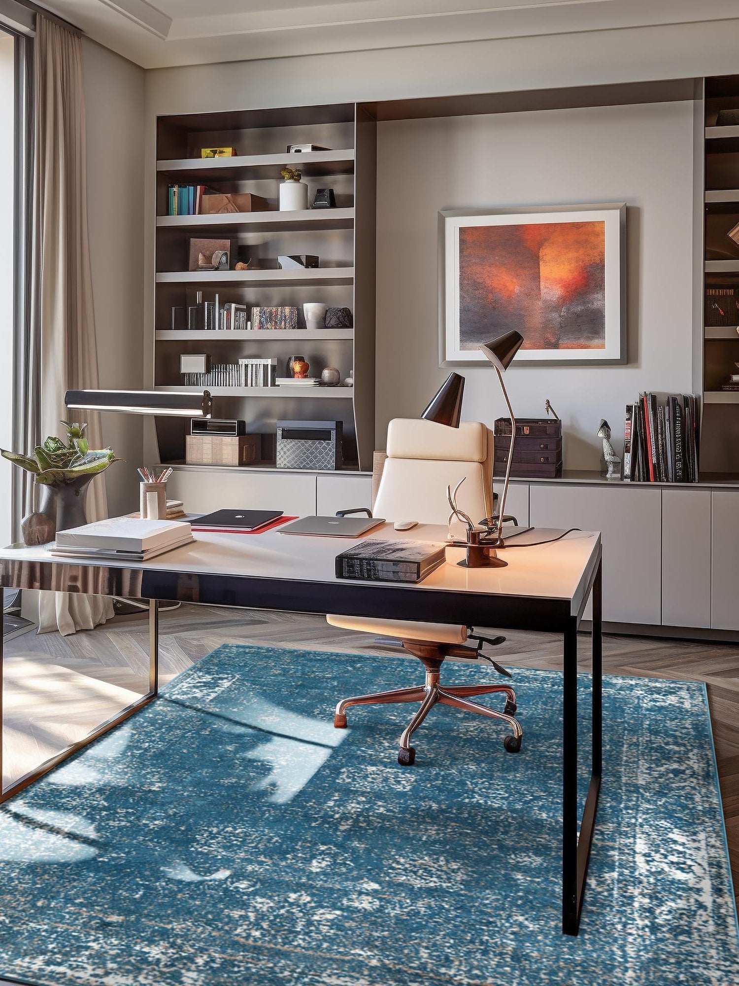 Blue 2' x 3' 1 Sofia Rectangle Area Rug Durable Easy Clean Stain Resistant Unique Carpet for Affordable Interior Home Design for Sale at Rug Engine