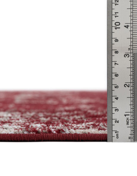 Burgundy 3' 3 x 16' 5 Sofia Runner Area Rug Durable Easy Clean Stain Resistant Unique Carpet for Affordable Interior Home Design for Sale at Rug Engine