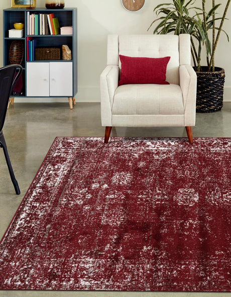 Burgundy 2' x 3' 1 Sofia Rectangle Area Rug Durable Easy Clean Stain Resistant Unique Carpet for Affordable Interior Home Design for Sale at Rug Engine
