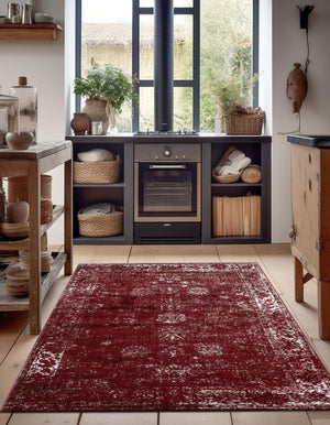 Burgundy 2' 2 x 3' 1 Sofia Rectangle Rug