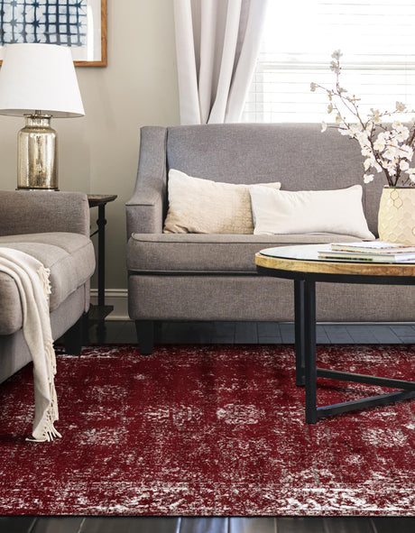 Burgundy 3' 1 x 5' 3 Sofia Rectangle Area Rug Durable Easy Clean Stain Resistant Unique Carpet for Affordable Interior Home Design for Sale at Rug Engine