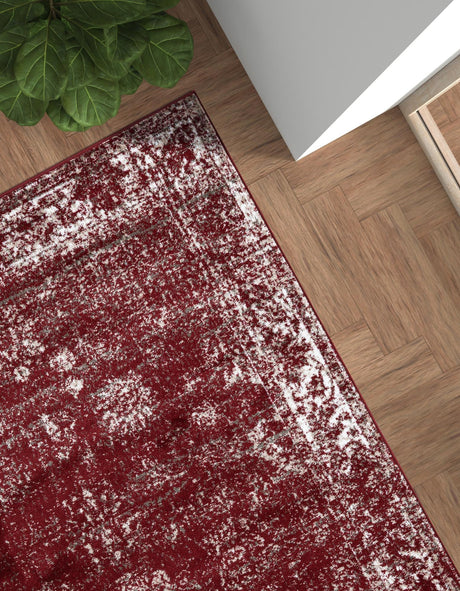 Burgundy 3' 1 x 5' 3 Sofia Rectangle Area Rug Durable Easy Clean Stain Resistant Unique Carpet for Affordable Interior Home Design for Sale at Rug Engine