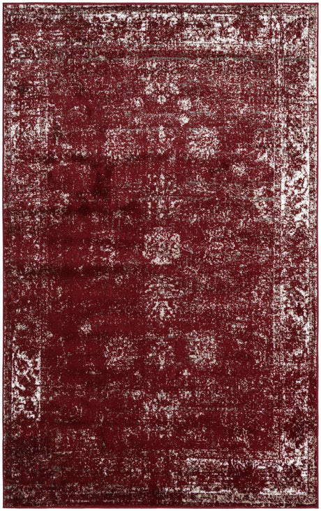 Burgundy 5' 3 x 8' Sofia Rectangle Rug