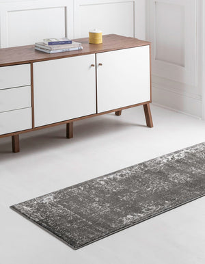 Dark Gray 2' x 7' Sofia Runner Rug