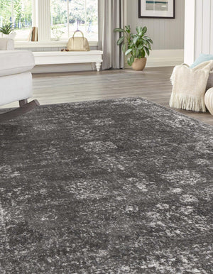 Dark Gray 9' x 12' Sofia Rectangle Area Rug Durable Easy Clean Stain Resistant Unique Carpet for Affordable Interior Home Design for Sale at Rug Engine