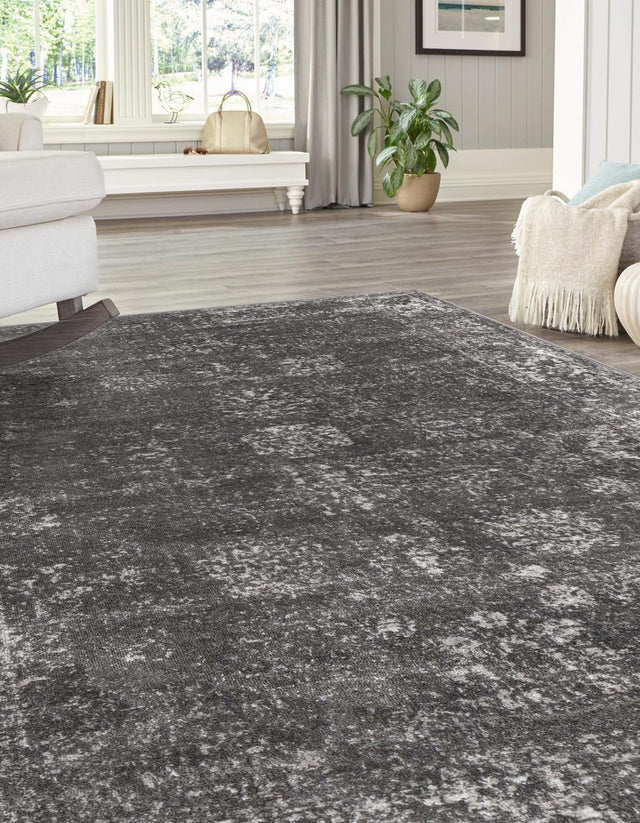 Dark Gray 7' 1 x 10' Sofia Rectangle Area Rug Durable Easy Clean Stain Resistant Unique Carpet for Affordable Interior Home Design for Sale at Rug Engine