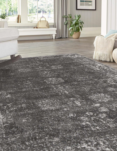 Dark Gray 5' 3 x 8' Sofia Rectangle Area Rug Discounted Clearance Final Sale