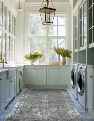 Dark Gray 9' x 12' Sofia Rectangle Area Rug Durable Easy Clean Stain Resistant Unique Carpet for Affordable Interior Home Design for Sale at Rug Engine
