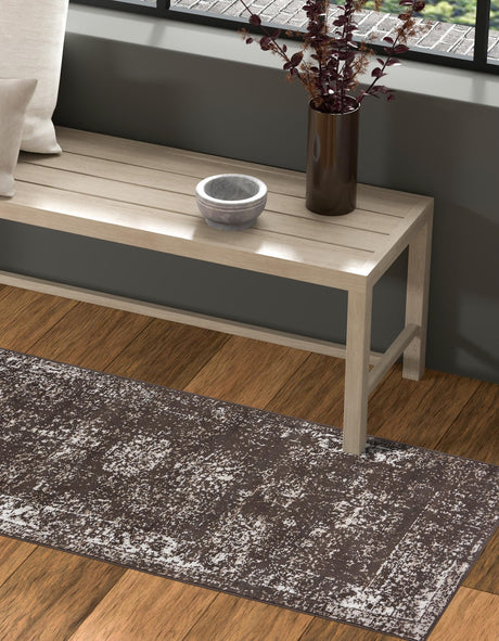 Brown 2' x 13' 1 Sofia Runner Area Rug Durable Easy Clean Stain Resistant Unique Carpet for Affordable Interior Home Design for Sale at Rug Engine
