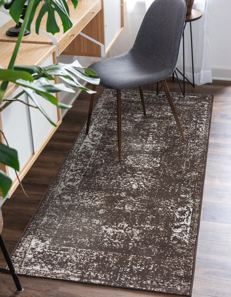 Brown 2' x 13' 1 Sofia Runner Area Rug Durable Easy Clean Stain Resistant Unique Carpet for Affordable Interior Home Design for Sale at Rug Engine