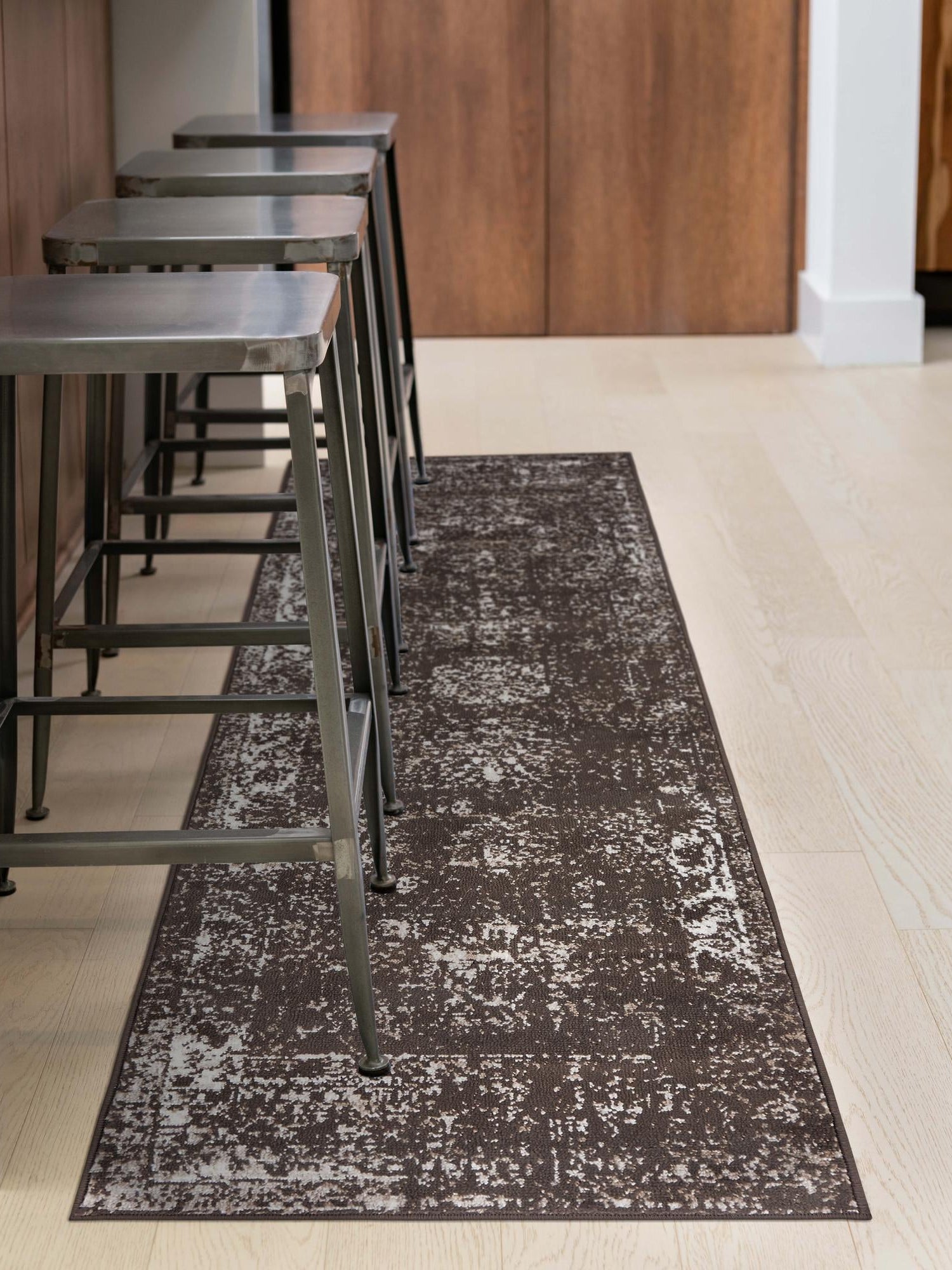 Brown 2' x 9' 10 Sofia Runner Area Rug Durable Easy Clean Stain Resistant Unique Carpet for Affordable Interior Home Design for Sale at Rug Engine