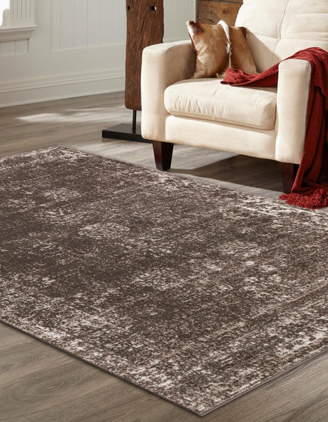 Brown 6' 1 x 9' Sofia Rectangle Area Rug Durable Easy Clean Stain Resistant Unique Carpet for Affordable Interior Home Design for Sale at Rug Engine
