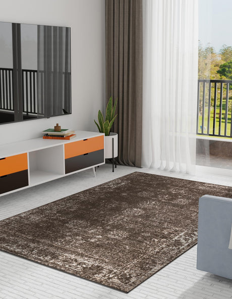 Brown 2' x 3' 1 Sofia Rectangle Area Rug Durable Easy Clean Stain Resistant Unique Carpet for Affordable Interior Home Design for Sale at Rug Engine